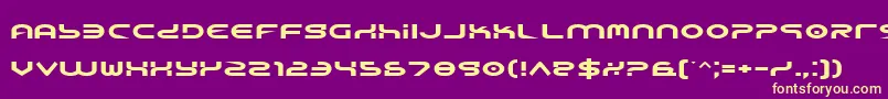 YukonTechExpanded Font – Yellow Fonts on Purple Background