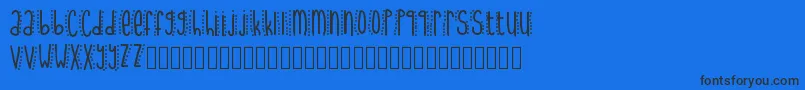 UptownFunk Font – Black Fonts on Blue Background
