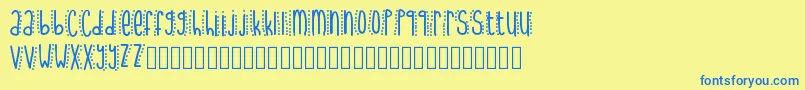 UptownFunk Font – Blue Fonts on Yellow Background