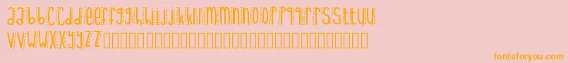 UptownFunk-Schriftart – Orangefarbene Schriften auf rosa Hintergrund