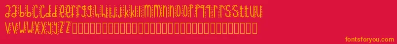 UptownFunk Font – Orange Fonts on Red Background