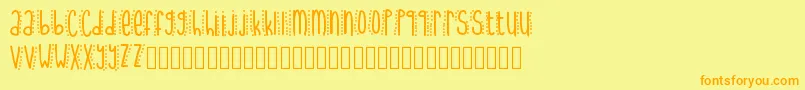 UptownFunk Font – Orange Fonts on Yellow Background