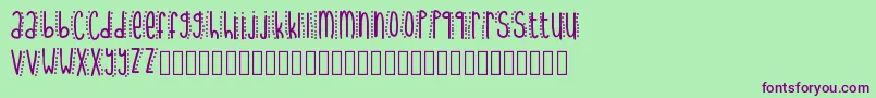 UptownFunk Font – Purple Fonts on Green Background