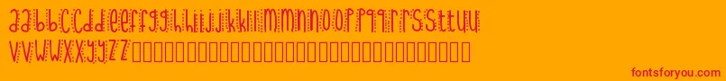 UptownFunk Font – Red Fonts on Orange Background