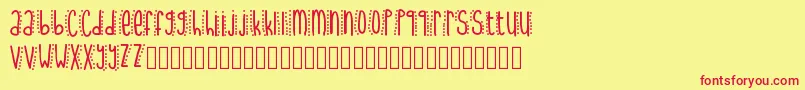 UptownFunk Font – Red Fonts on Yellow Background