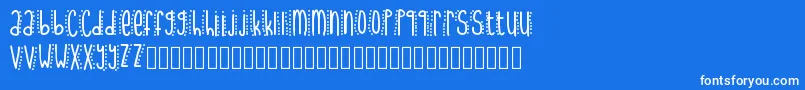 UptownFunk Font – White Fonts on Blue Background