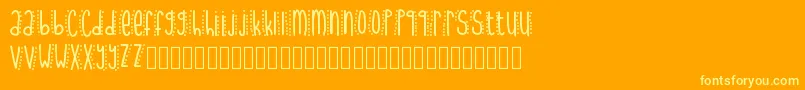 UptownFunk Font – Yellow Fonts on Orange Background