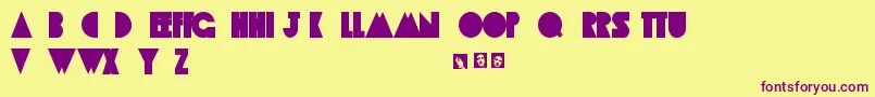AppleTree Font – Purple Fonts on Yellow Background