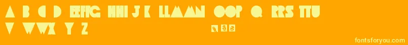 AppleTree Font – Yellow Fonts on Orange Background