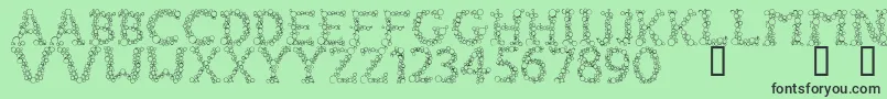 FizzoRegular Font – Black Fonts on Green Background