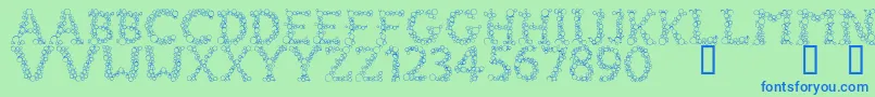 FizzoRegular Font – Blue Fonts on Green Background