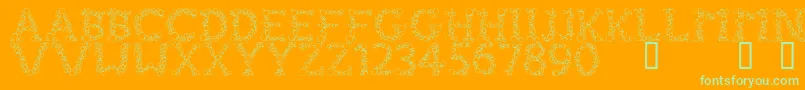 FizzoRegular Font – Green Fonts on Orange Background