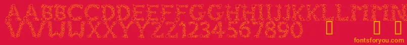 FizzoRegular Font – Orange Fonts on Red Background