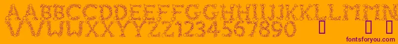 FizzoRegular Font – Purple Fonts on Orange Background
