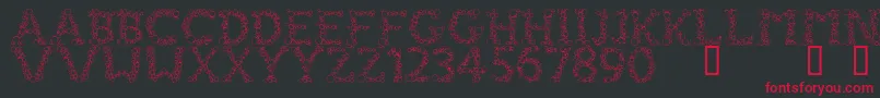 Шрифт FizzoRegular – красные шрифты на чёрном фоне