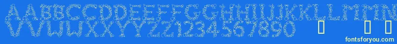 FizzoRegular Font – Yellow Fonts on Blue Background