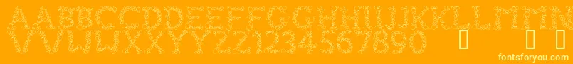 FizzoRegular Font – Yellow Fonts on Orange Background