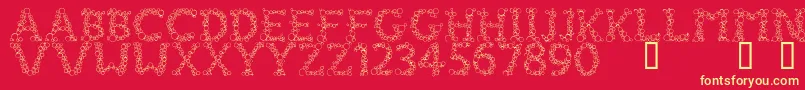FizzoRegular Font – Yellow Fonts on Red Background