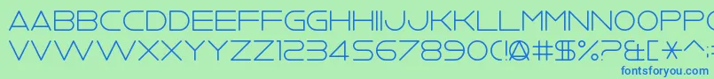 Vv2nightclub Font – Blue Fonts on Green Background