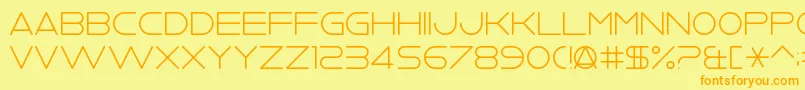 Vv2nightclub Font – Orange Fonts on Yellow Background