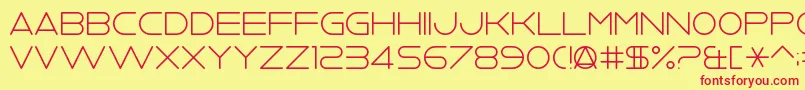 Vv2nightclub Font – Red Fonts on Yellow Background