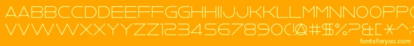 Vv2nightclub-Schriftart – Gelbe Schriften auf orangefarbenem Hintergrund