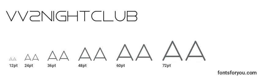 Vv2nightclub Font Sizes