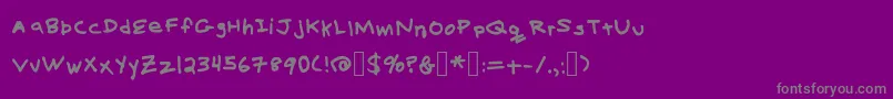 BillysHand Font – Gray Fonts on Purple Background