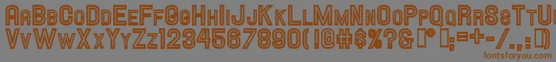 HallandaleScInlineJl Font – Brown Fonts on Gray Background