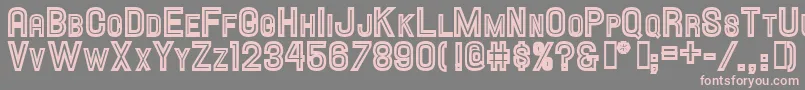 HallandaleScInlineJl Font – Pink Fonts on Gray Background