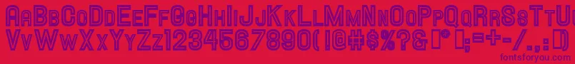 HallandaleScInlineJl Font – Purple Fonts on Red Background