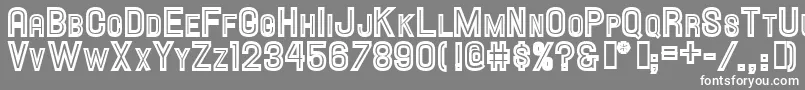 HallandaleScInlineJl Font – White Fonts on Gray Background