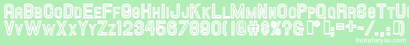 HallandaleScInlineJl Font – White Fonts on Green Background