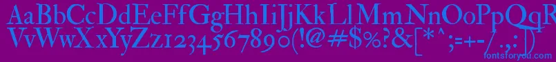 Fedprm2 Font – Blue Fonts on Purple Background