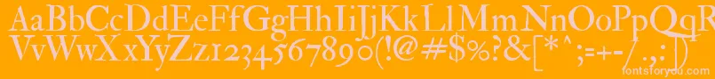 Fedprm2 Font – Pink Fonts on Orange Background