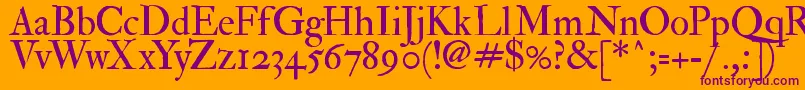 Fedprm2 Font – Purple Fonts on Orange Background