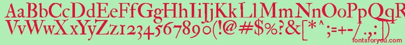 Fedprm2 Font – Red Fonts on Green Background