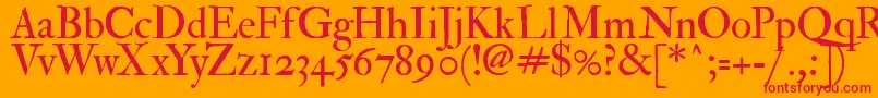 Fedprm2 Font – Red Fonts on Orange Background