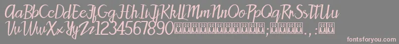 Patty Font – Pink Fonts on Gray Background