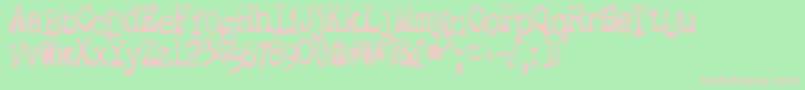 Gutter Font – Pink Fonts on Green Background