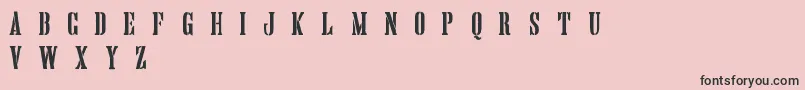 HandprintingpressStencilDemo Font – Black Fonts on Pink Background