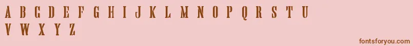 HandprintingpressStencilDemo Font – Brown Fonts on Pink Background