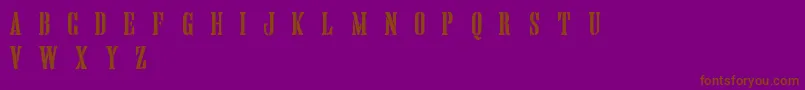 HandprintingpressStencilDemo Font – Brown Fonts on Purple Background