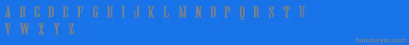 HandprintingpressStencilDemo Font – Gray Fonts on Blue Background