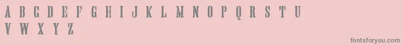 HandprintingpressStencilDemo Font – Gray Fonts on Pink Background