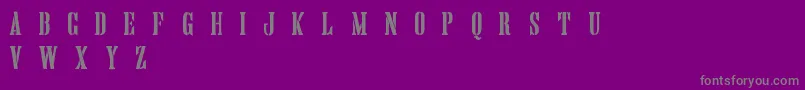HandprintingpressStencilDemo Font – Gray Fonts on Purple Background