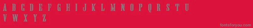 HandprintingpressStencilDemo Font – Gray Fonts on Red Background
