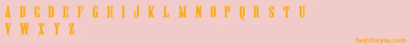 HandprintingpressStencilDemo Font – Orange Fonts on Pink Background