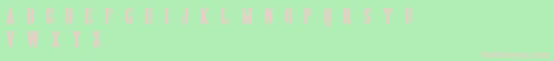 HandprintingpressStencilDemo Font – Pink Fonts on Green Background