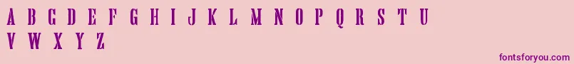 HandprintingpressStencilDemo Font – Purple Fonts on Pink Background